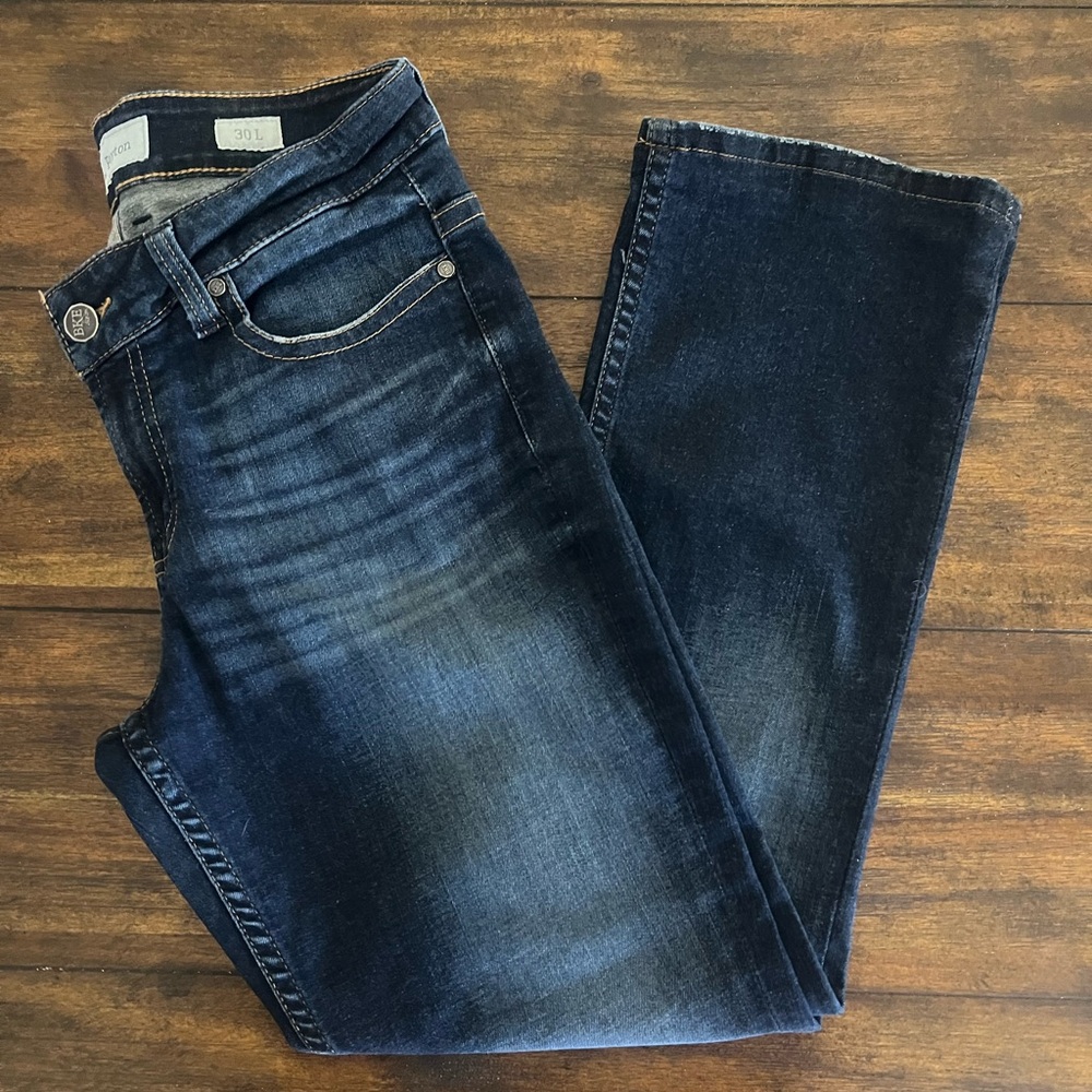 BKE Women's Boot Cut Jeans - Dark Blue